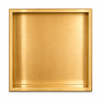Stainless Steel Slimline 80mm Shower Niches - Satin Gold