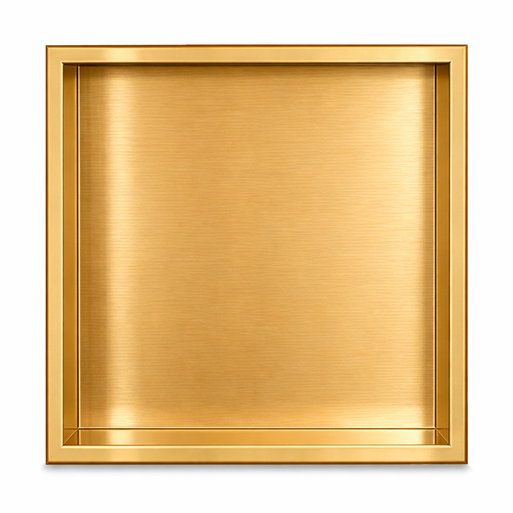 Stainless Steel Slimline 80mm Shower Niches - Satin Gold