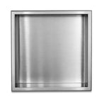 Stainless Steel Slimline 80mm Shower Niches