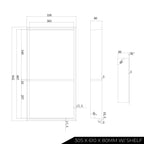 Stainless Steel Slimline 80mm Shower Niches - Satin Gold