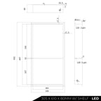 Stainless Steel Slimline 80mm Shower Niches - Satin Gold