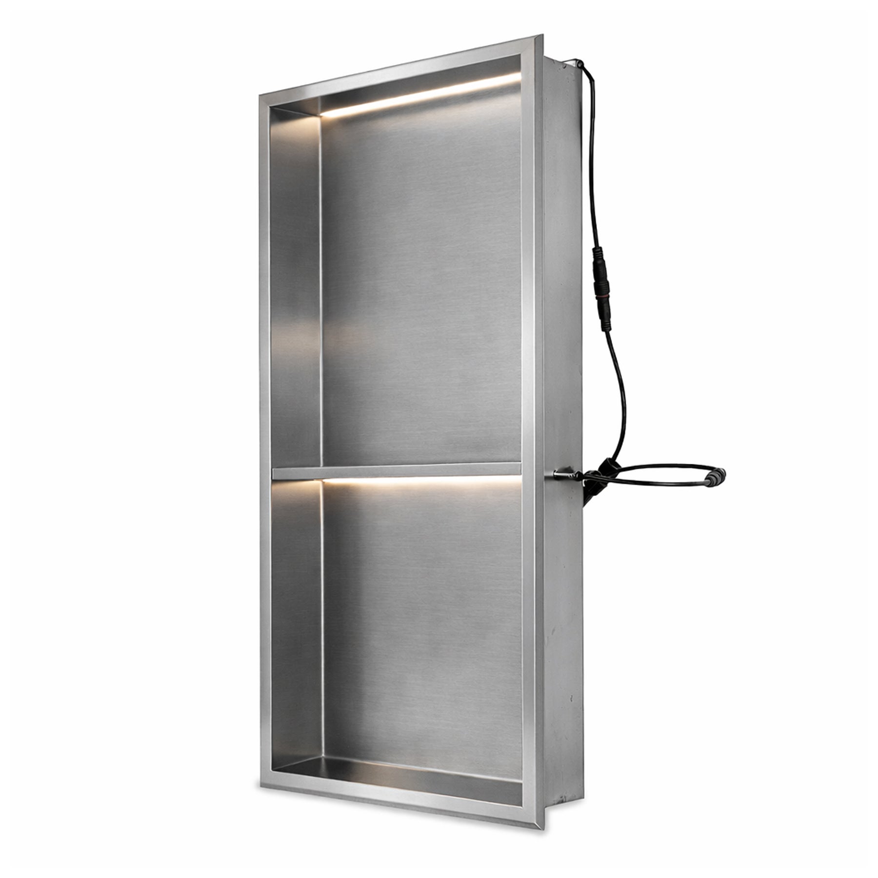 Stainless Steel Slimline 80mm Shower Niches