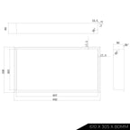 Stainless Steel Slimline 80mm Shower Niches - Satin Gold