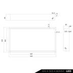 Stainless Steel Slimline 80mm Shower Niches - Matte Black