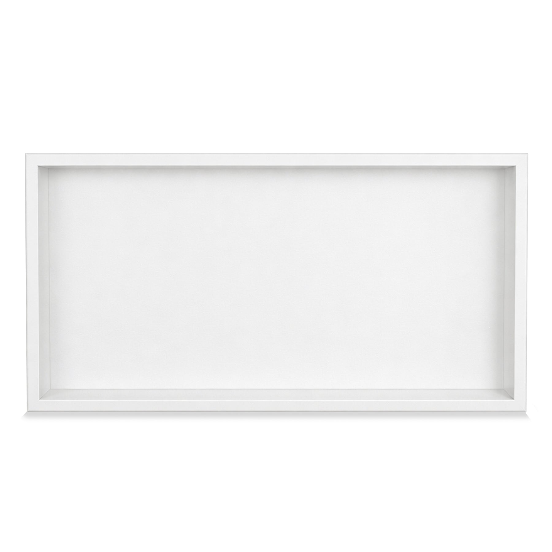 Stainless Steel Slimline 80mm Shower Niches - White