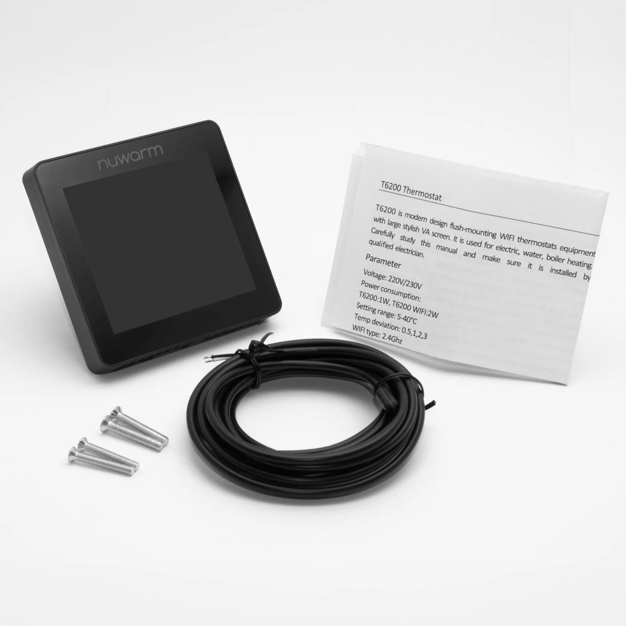 Nuwarm Smart WiFi Thermostat - Black