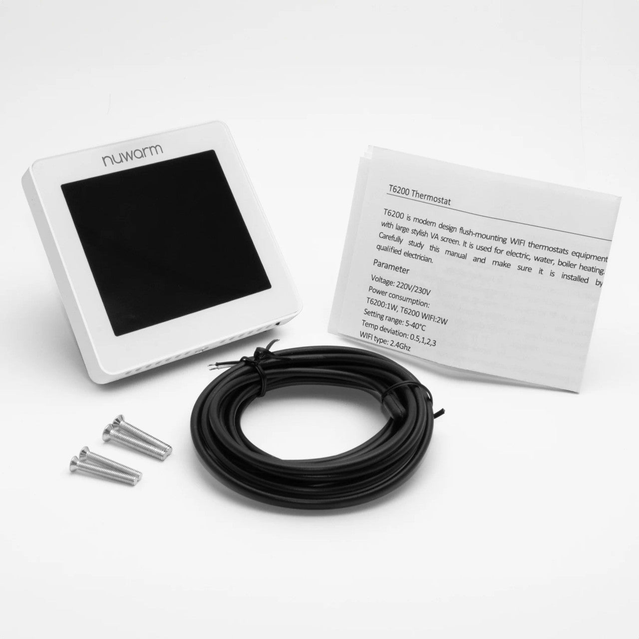 Nuwarm Smart WiFi Thermostat - White