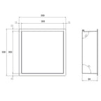 Brushed Stainless Steel Shower Niche with LED Light Colour Option