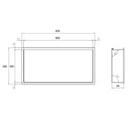 Brushed Stainless Steel Shower Niche with LED Light Colour Option