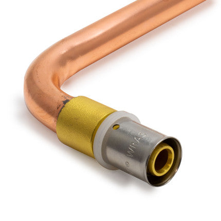 16mm x 15Cu Press Radiator Elbow - Unplated