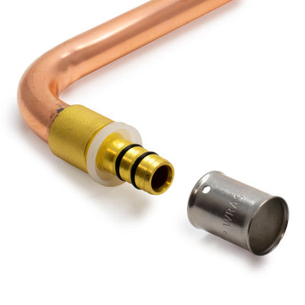 16mm x 15Cu Press Radiator Elbow - Unplated