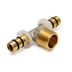 16mm x 1/2" x 16mm Press Male Tee