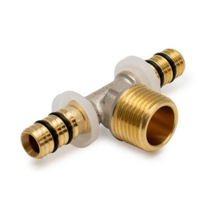 16mm x 1/2" x 16mm Press Male Tee