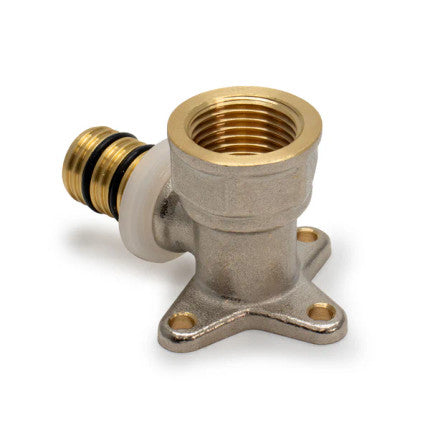 16mm x 1/2" Press Wall Plate Elbow