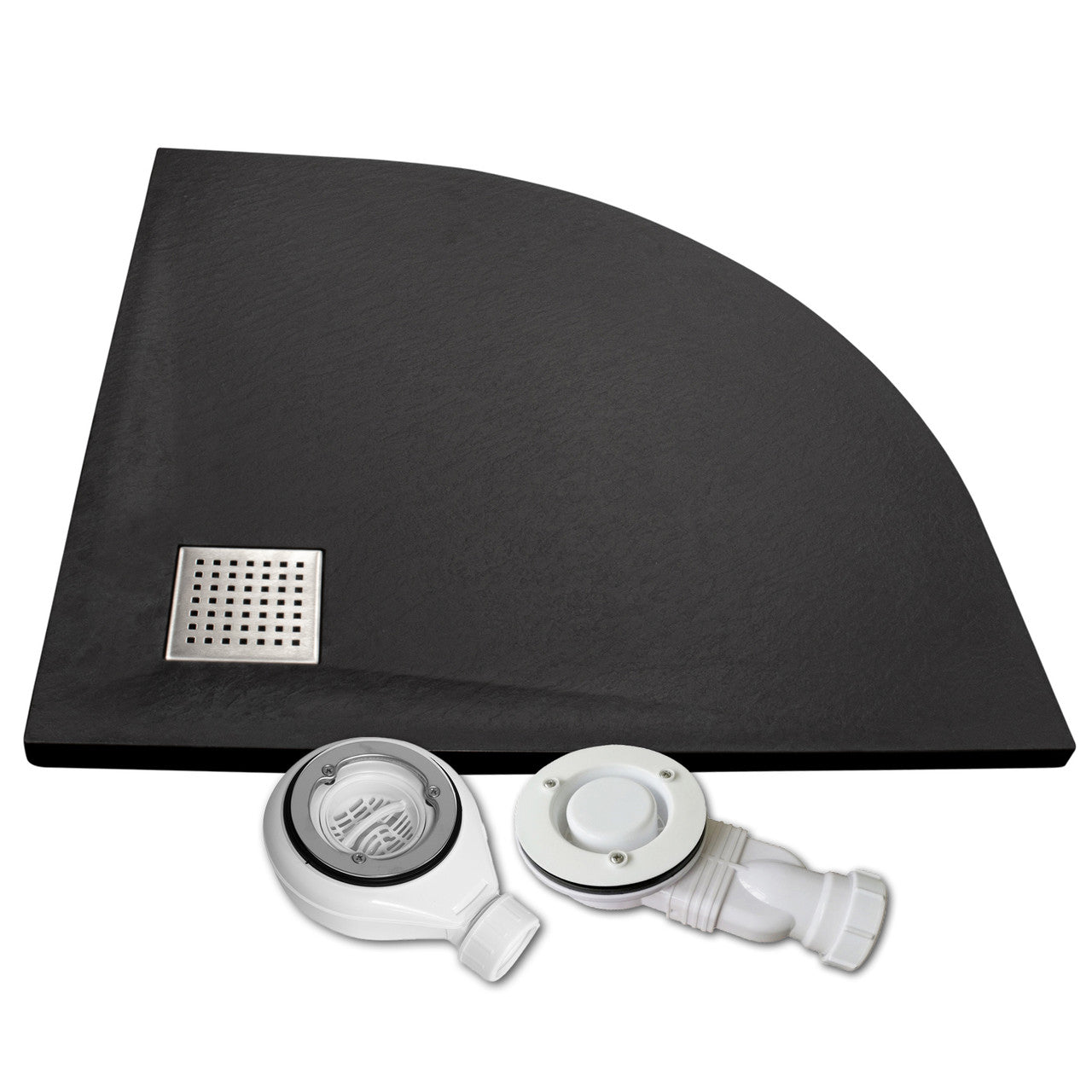Black Slate Effect SMC Quadrant/Corner Shower Trays