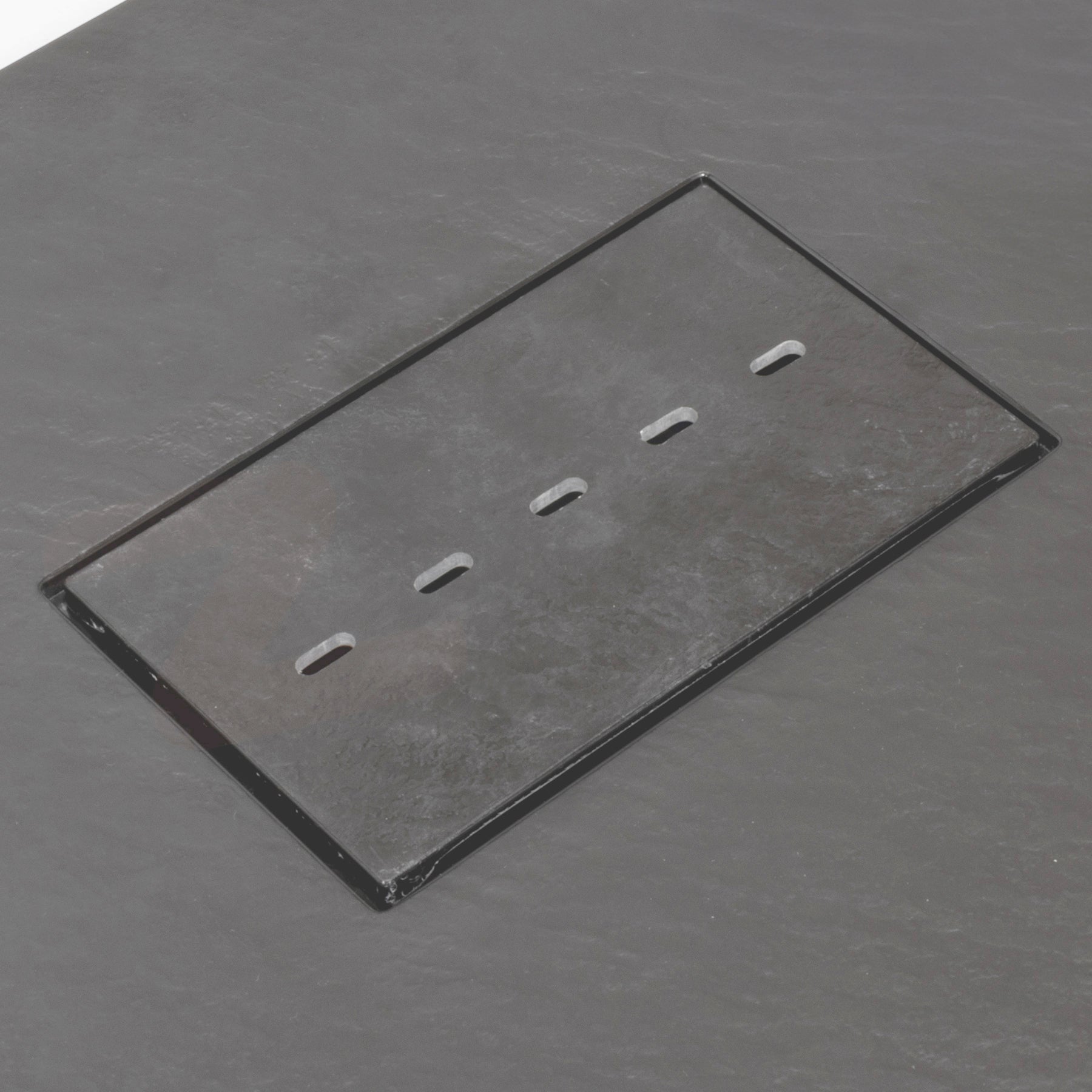 Grey SMC Shower Trays with Solid Holes Drain Cover