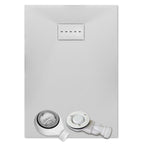 White SMC Shower Trays with Solid Holes Drain Cover