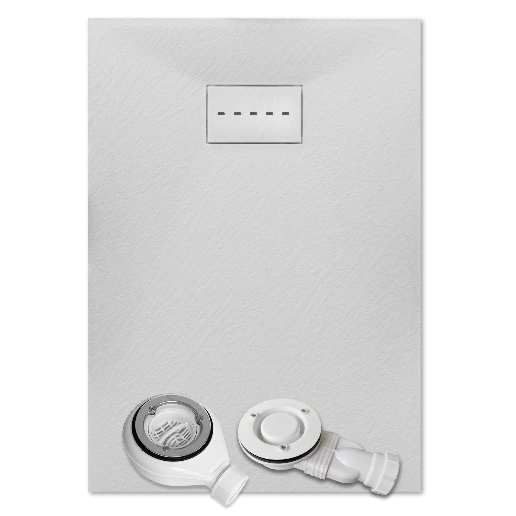 White SMC Shower Trays with Solid Holes Drain Cover