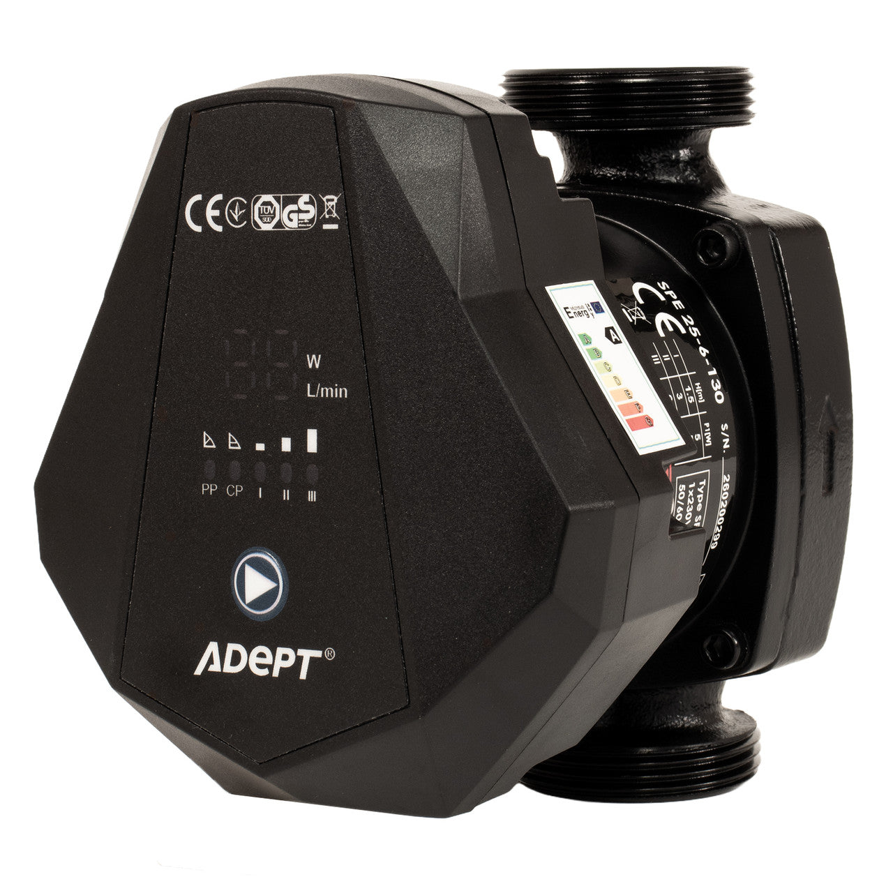 Smart A-Rated Adjustable Speed Circulation Pump - 230V
