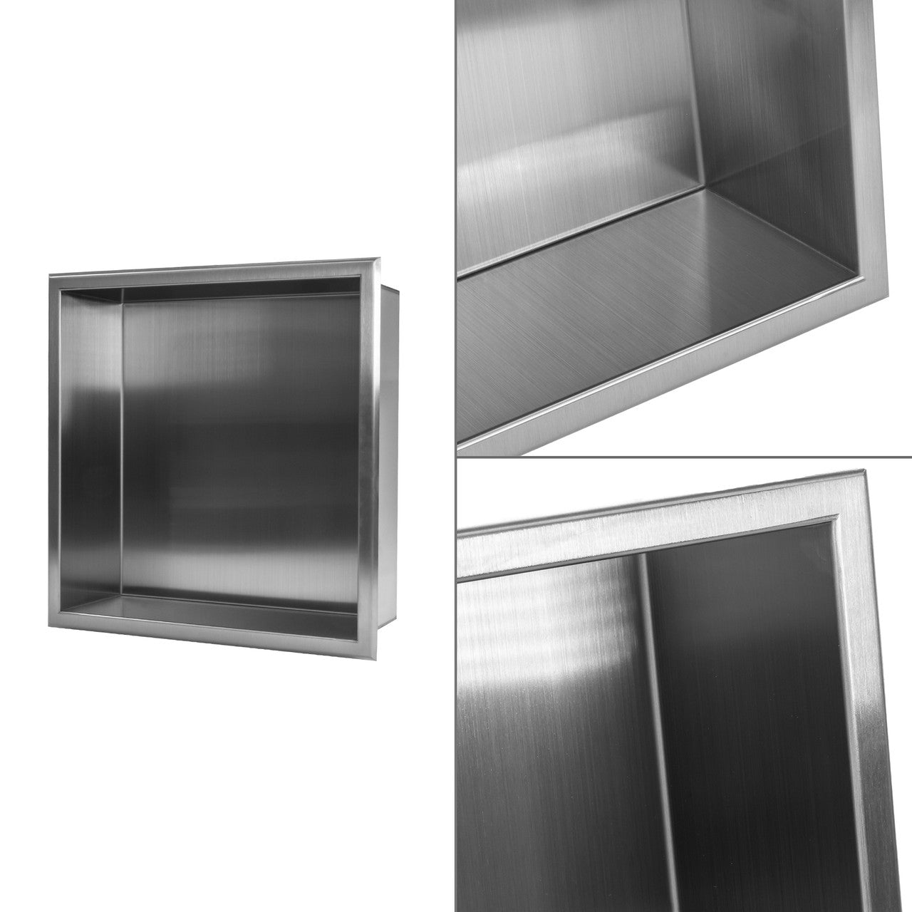 Stainless Steel Shower Niches - Stainless Steel - Optional LED Light