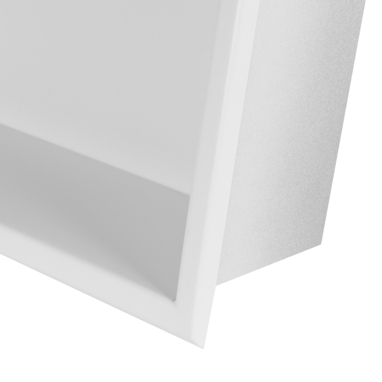 White Bathroom/ Wet Room Waterproof Shower Recessed Alcove Space Saving Storage