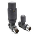 THERMOSTATIC TRV STRAIGHT RADIATOR VALVES 1/2" X 15MM LOCKSHIELD PACK (ANTHRACITE) (STRVK10A)