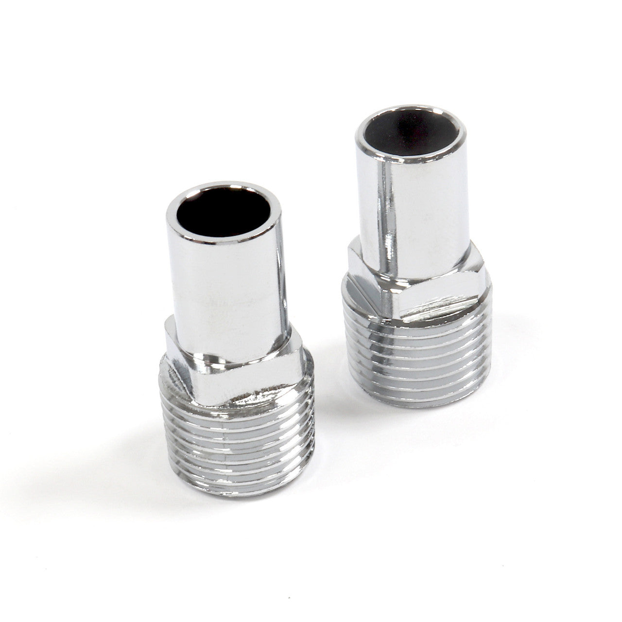 THERMOSTATIC TRV STRAIGHT RADIATOR VALVES 1/2" X 15MM LOCKSHIELD PACK (MATTE BLACK)