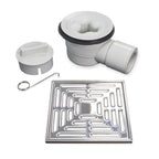 Wet room Kit Wetroom Rectangular Walk in Shower Tray Base with Right Side Drain