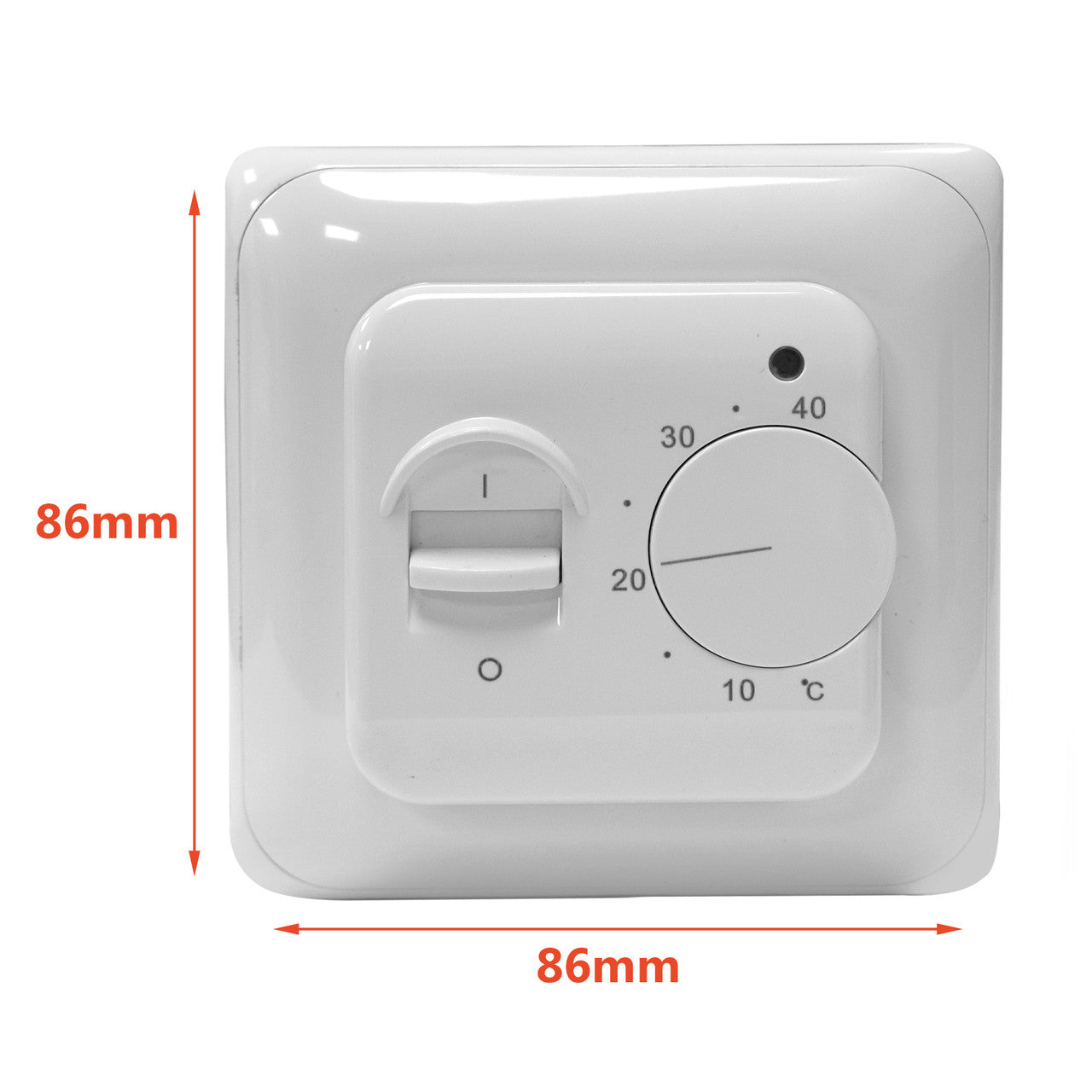 White Manual Thermostat for Underfloor Heating