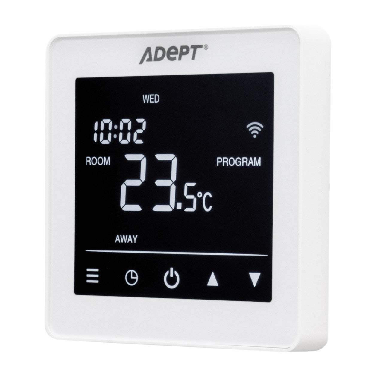 WiFi Touchscreen Thermostat for Underfloor Heating - White