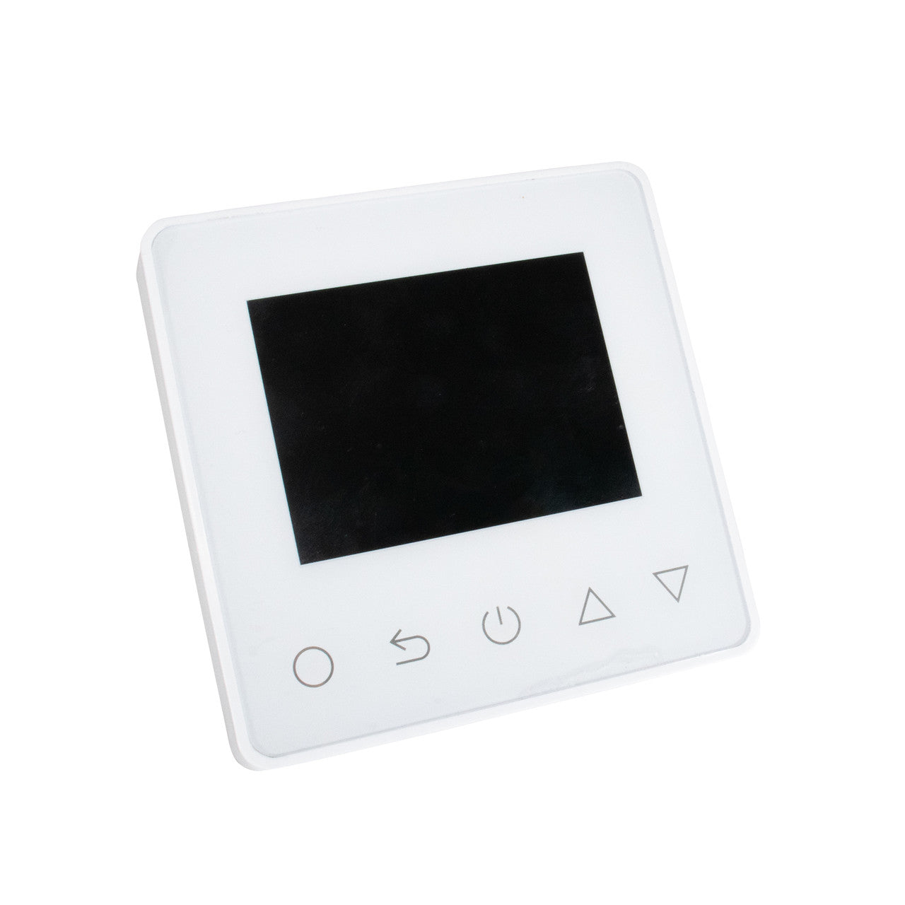 EzHeat T8400 White Smart Thermostat - Front View Screen Off