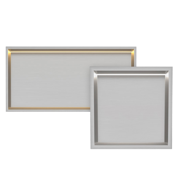 Brushed Stainless Steel Shower Niche with LED Light Colour Option