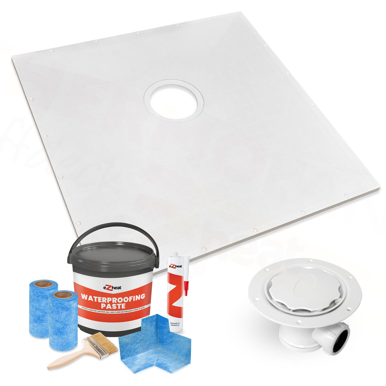 Ezheat Shower Tray for Vinyl Floor Coverings