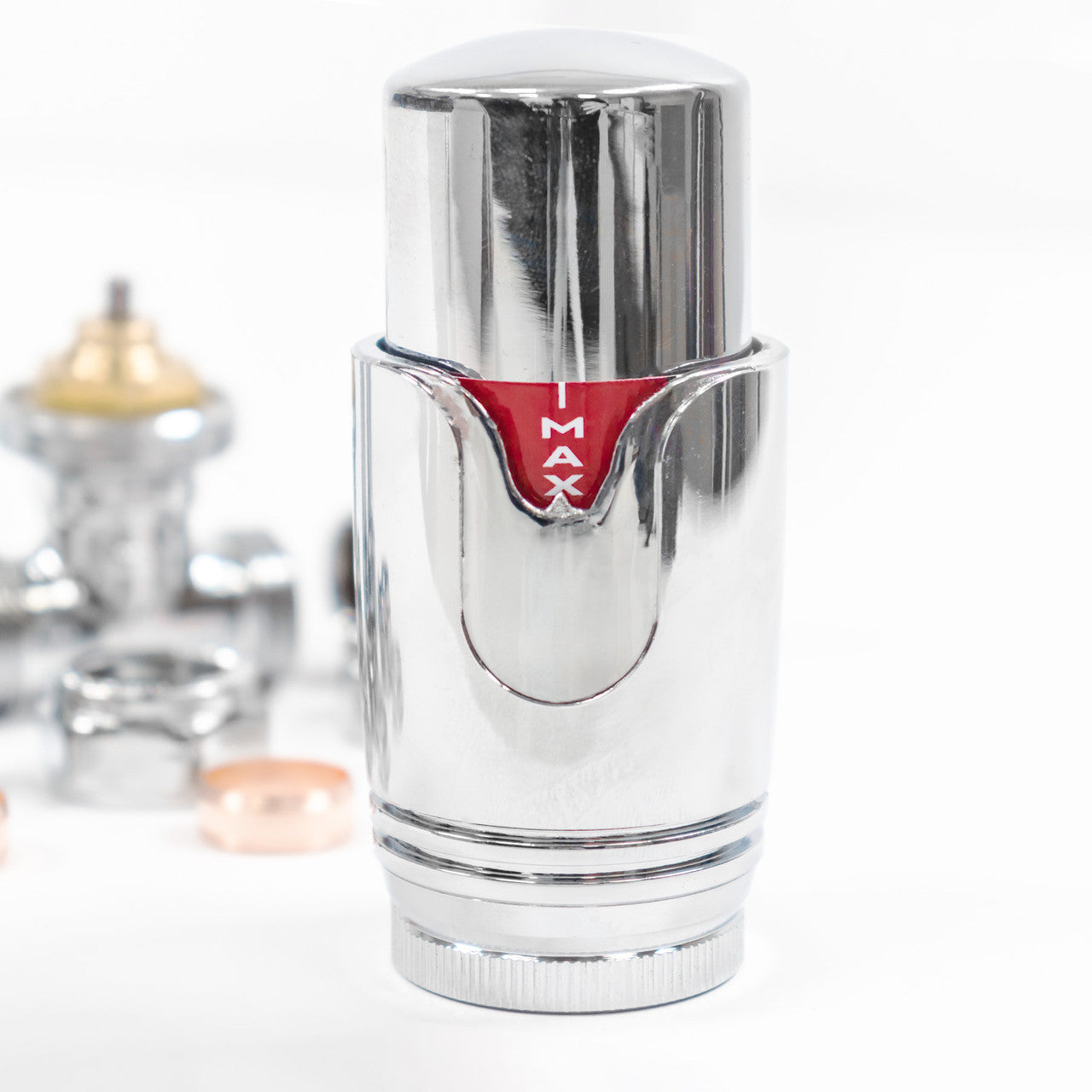 Thermostatic TRV Corner Radiator Valves 1/2" x 15mm Lockshield Pack (Chrome)