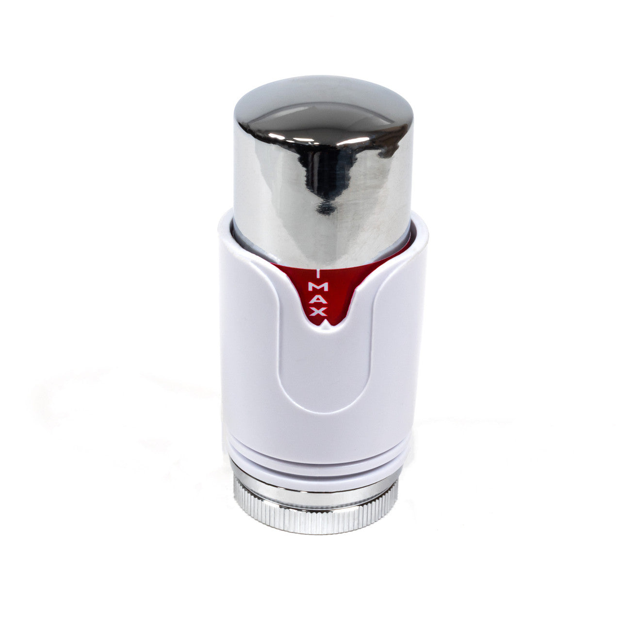 Thermostatic TRV Corner Radiator Valves 1/2" x 15mm Lockshield Pack (White Chrome)